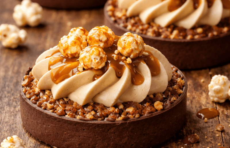 Tartelette Chocolat Pop-Corn Croustillant