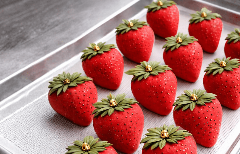 Unipatis recette Trompe-l’œil Fraise au Kadaif